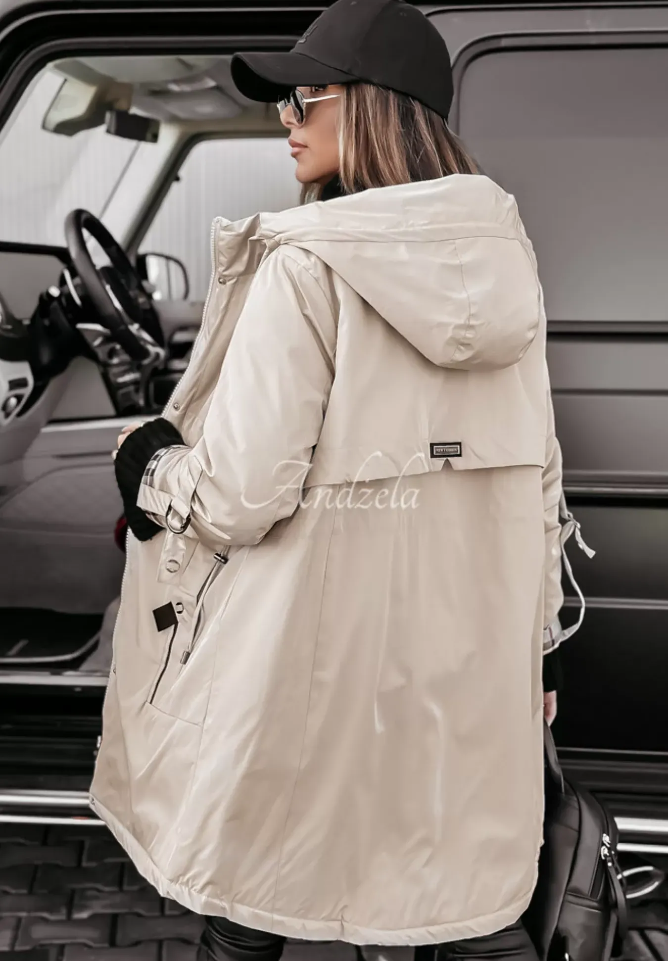 Kurtka Parka Z Kapturem Windy Willow Bezowa