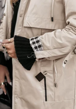 Kurtka Parka Z Kapturem Windy Willow Bezowa