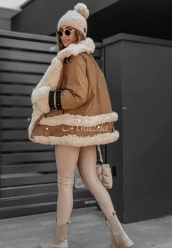Kurtka Z Futerkiem Cold Of Winter Camelowa