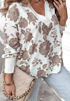 Kwiecista Bluza Garden Of Love Bezowa