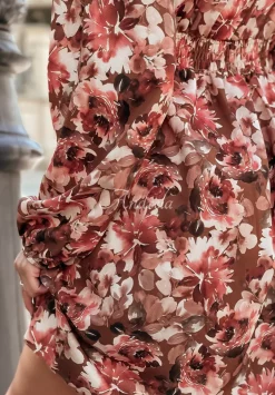 Kwiecista Sukienka Art Of Blooms Czekoladowa