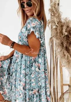 Kwiecista Sukienka Bellarose Blekitna