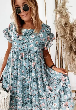 Kwiecista Sukienka Bellarose Blekitna