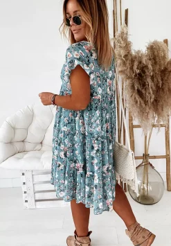 Kwiecista Sukienka Bellarose Blekitna