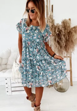 Kwiecista Sukienka Bellarose Blekitna