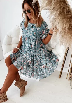 Kwiecista Sukienka Bellarose Blekitna