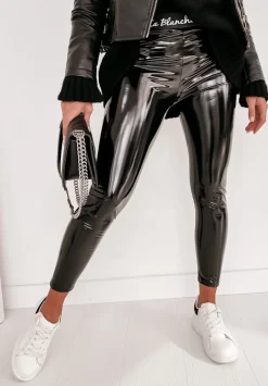 Lateksowe Legginsy Hattie Czarne