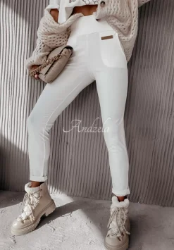 Legginsy Z Wysokim Stanem Brinna Ecru