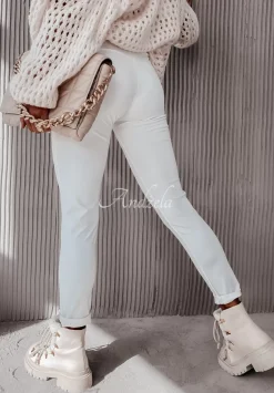 Legginsy Z Wysokim Stanem Brinna Ecru