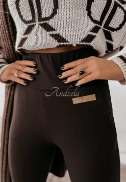 Legginsy Z Wysokim Stanem Brinna Czekoladowe