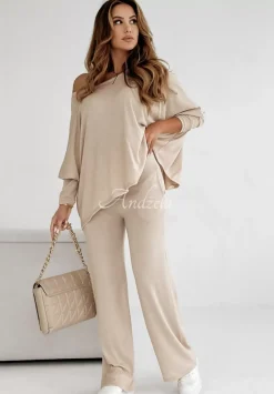 Lekki Sweter Oversize Luxury Comfort Bezowy