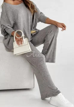 Lekki Sweter Oversize Luxury Comfort Szary