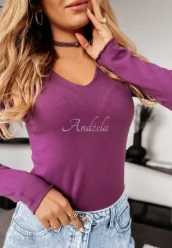 Lekki Sweter Selavi Fioletowy