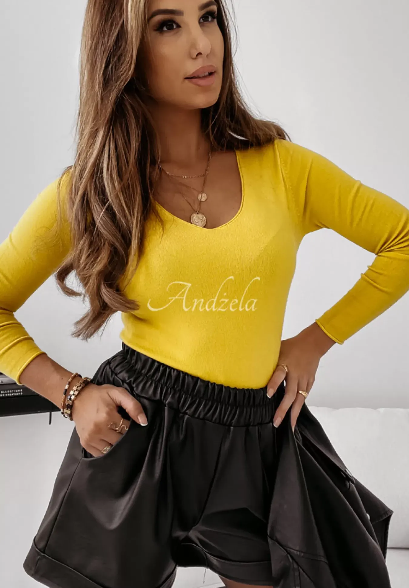 Lekki Sweter Selavi Zolty