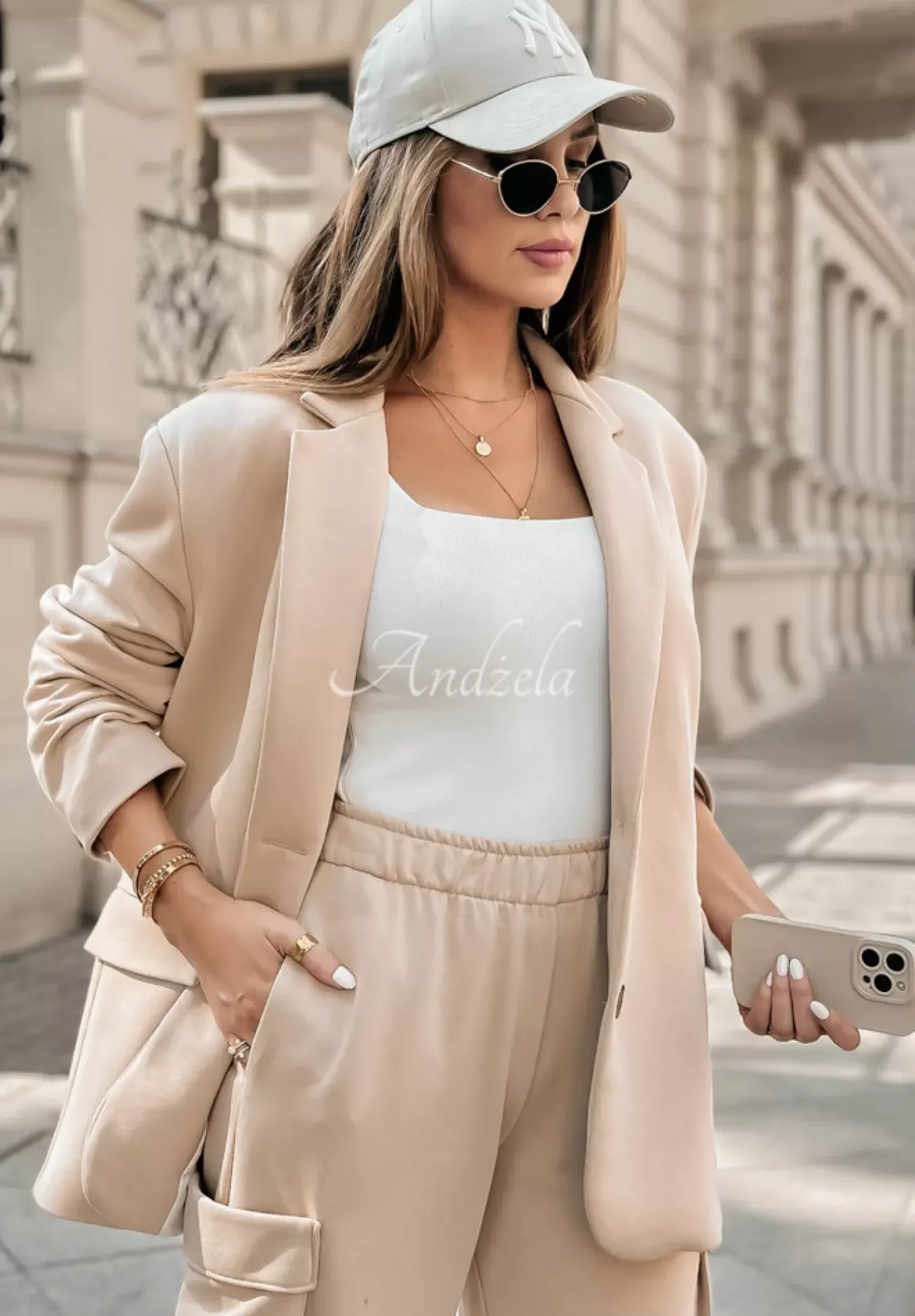 Marynarka Oversize Smart Styling Bezowa