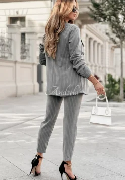 Marynarka W Paski Nothing But Class Szara
