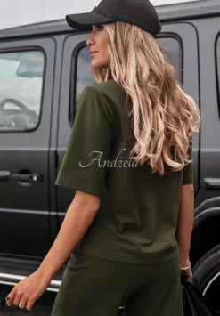 Oversizowy T-Shirt Be Still Khaki