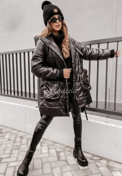 Pikowana Kurtka Oversize Berrani Czarna