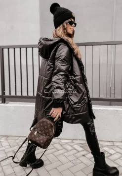 Pikowana Kurtka Oversize Berrani Czarna