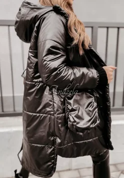 Pikowana Kurtka Oversize Berrani Czarna