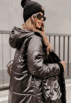Pikowana Kurtka Oversize Berrani Czarna