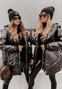 Pikowana Kurtka Oversize Berrani Czarna