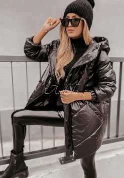 Pikowana Kurtka Oversize Rickerby Czarna