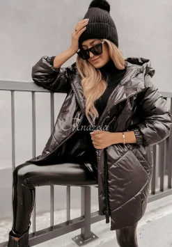 Pikowana Kurtka Oversize Rickerby Czarna