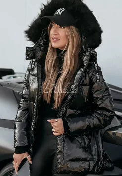 Pikowana Kurtka Z Futerkiem Ready For Snow Czarna