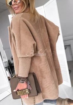Plaszcz Alpaka Oversize Royal Camelowy