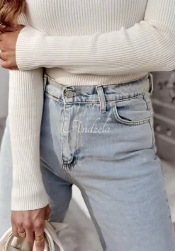 Prazkowana Bluzka Z Dekoltem Modern Lover Ecru