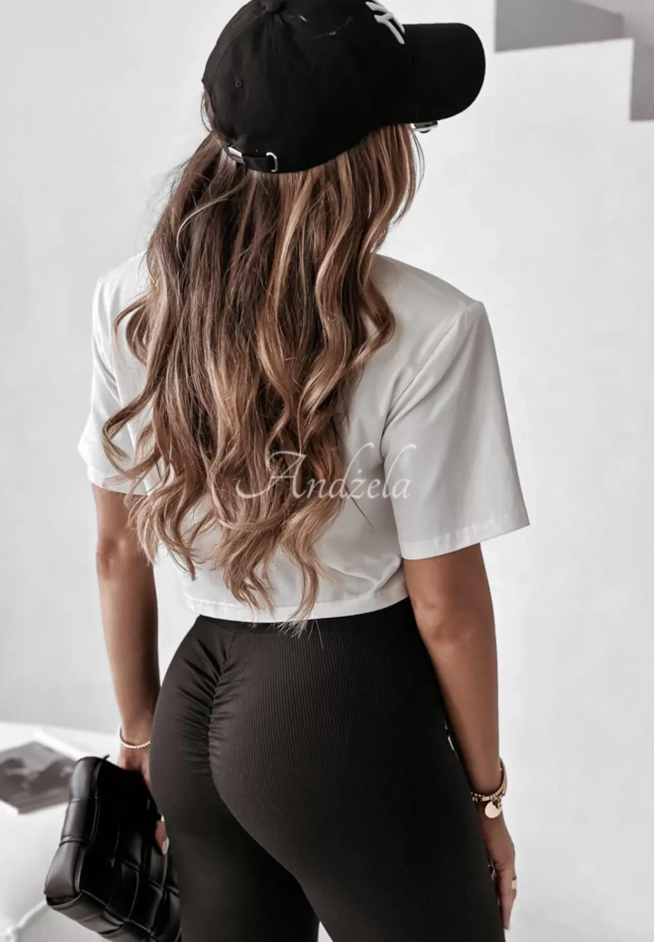 Prazkowane Legginsy Chic Essentials Czarne