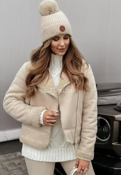 Ramoneska Kozuch Z Imitacji Zamszu Two Snowflakes Bezowa