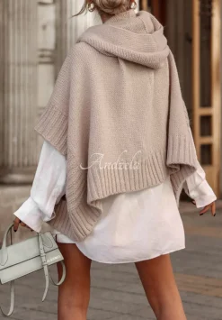 Rozpinany Kardigan Oversize Cocomore Miracle Happens Bezowy