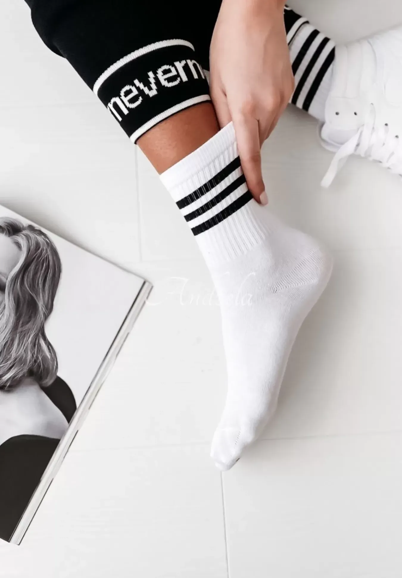 Skarpetki Three Stripes Czarne