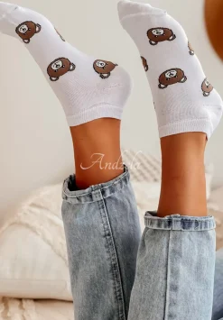 Skarpetki Z Misiami Bears Biale