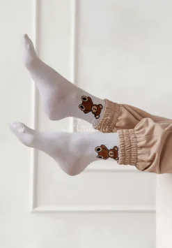 Skarpetki Z Misiem Little Bear Biale