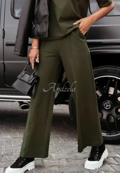 Spodnie Dresowe Wide Leg Be Still Khaki