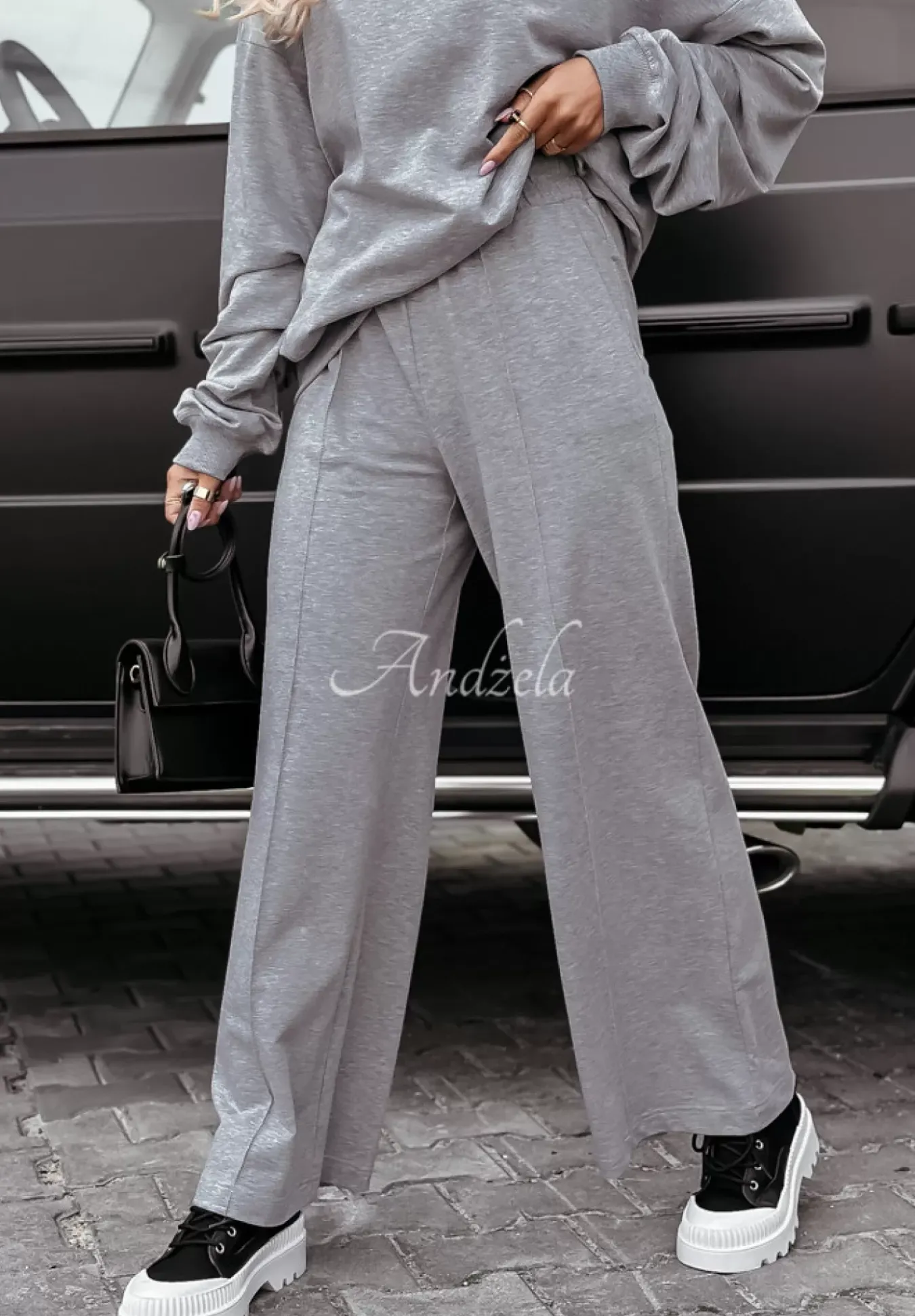 Spodnie Dresowe Wide Leg Be Still Szare