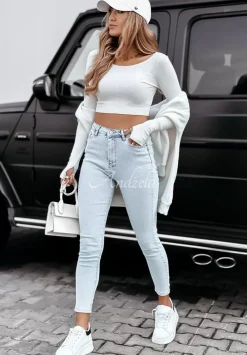 Spodnie Jeansowe Skinny Charley Jasnoniebieskie