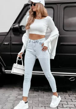 Spodnie Jeansowe Skinny Charley Jasnoniebieskie