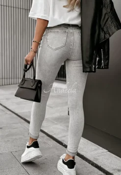 Spodnie Jeansowe Skinny Don'T Quit Szare
