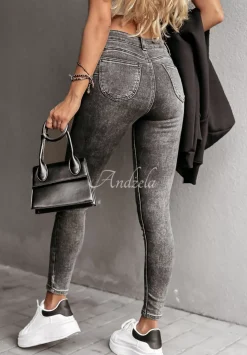Spodnie Jeansowe Skinny Everything Counts Ciemnoszare
