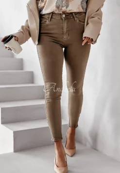 Spodnie Jeansowe Skinny It Might Be You Brazowe