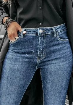 Spodnie Jeansowe Skinny Listen Closely Niebieskie