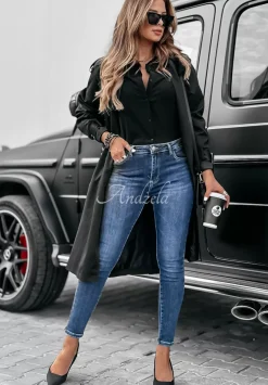 Spodnie Jeansowe Skinny Listen Closely Niebieskie