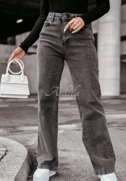 Spodnie Jeansowe Straight Power Up Szare