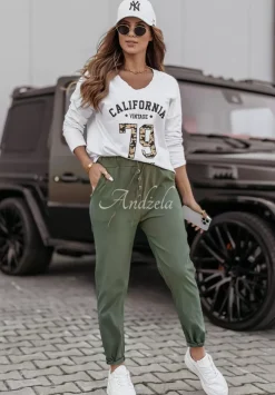 Spodnie Z Guzikami Gallardo Khaki