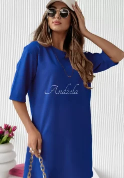 Sukienka Tunika Mini Federica Kobaltowa