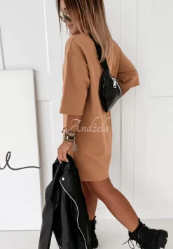 Sukienka Tunika Mini Federica Camelowa